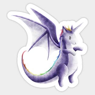 Kawaii Unicorn Dragon - Without Background Sticker